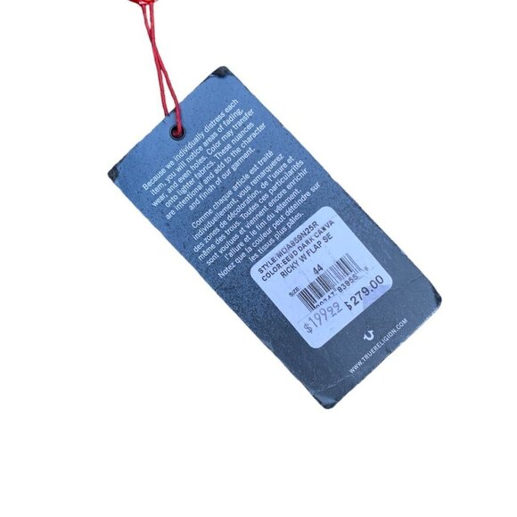 BNWT True Religion Jeans Size 44 RICKY Canva Green - Picture 5 of 9